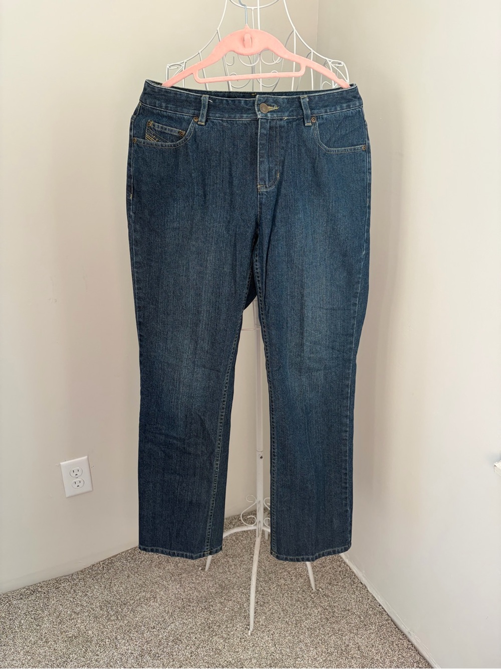 Liz Claiborne Dark Blue Straight-Leg Women's Jeans